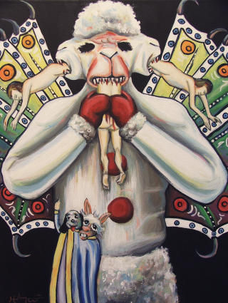 Illustration for article titled Batman and Darth Vader invade art history, in these absolutely deranged paintings